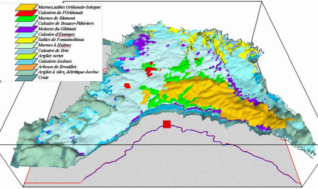 Vue 3D du complexe aquifère de Beauce