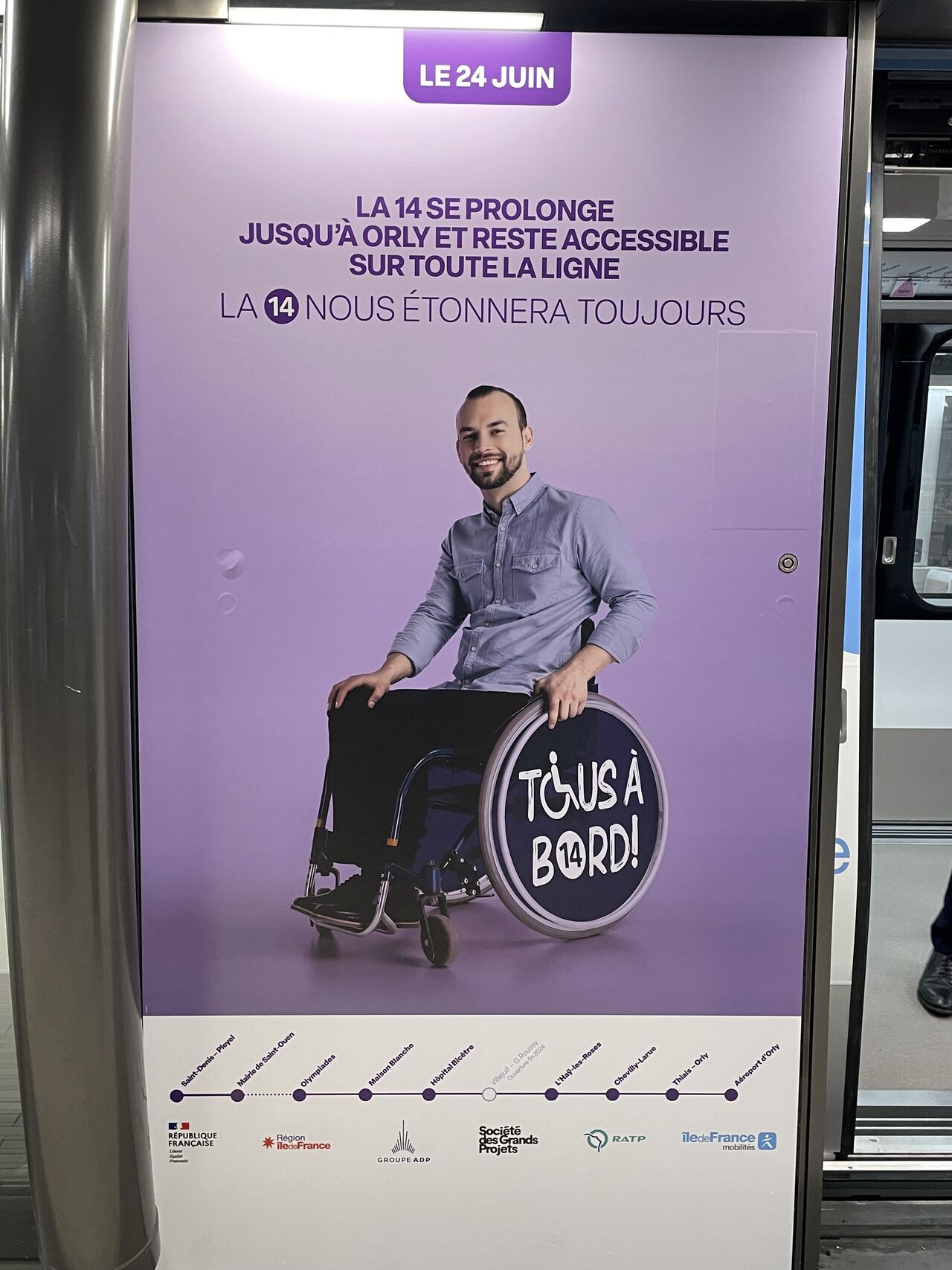 Inauguration prolongement ligne 14