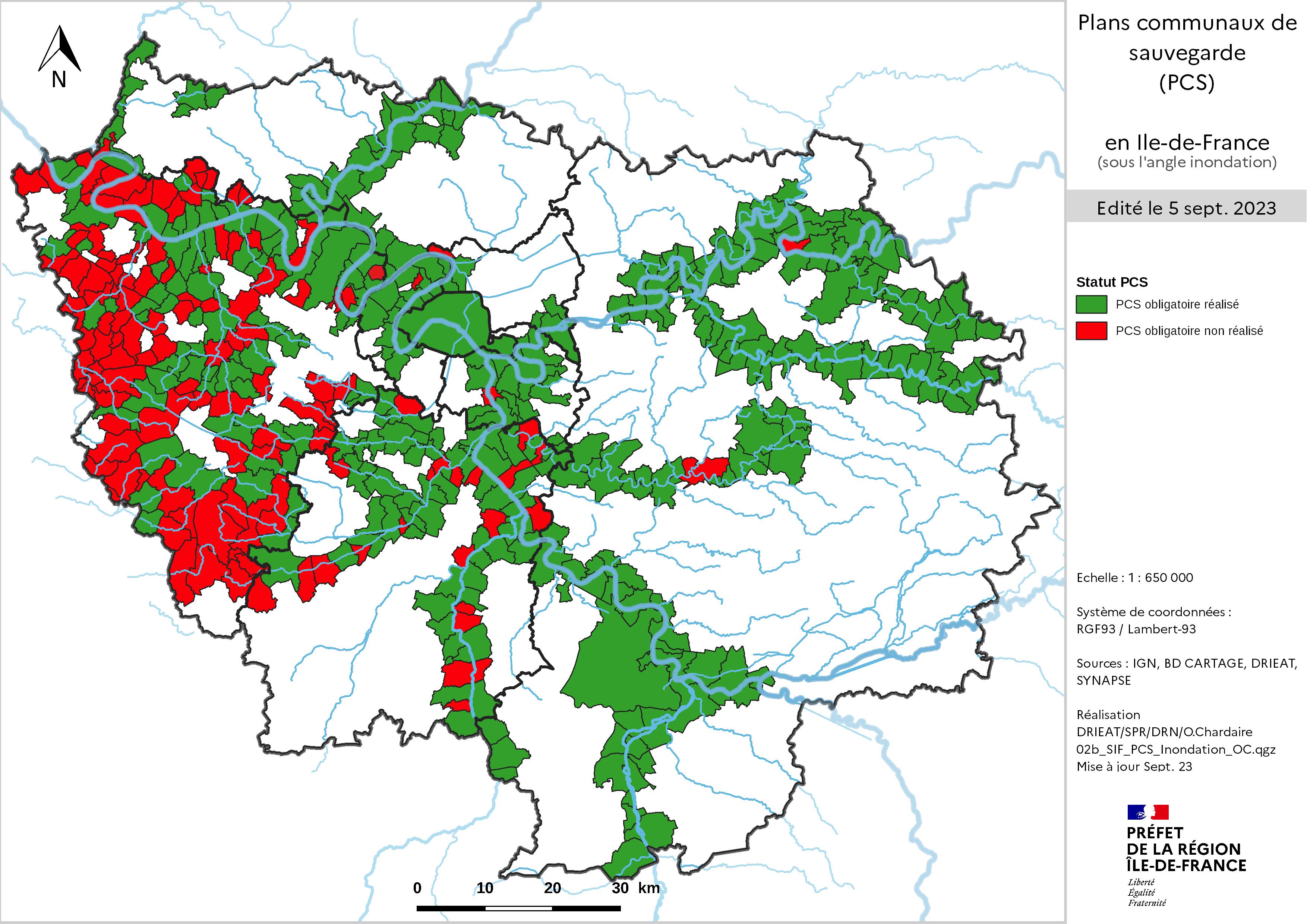 Mi 2023, 77% des communes concernées avaient réalisées leur PCS