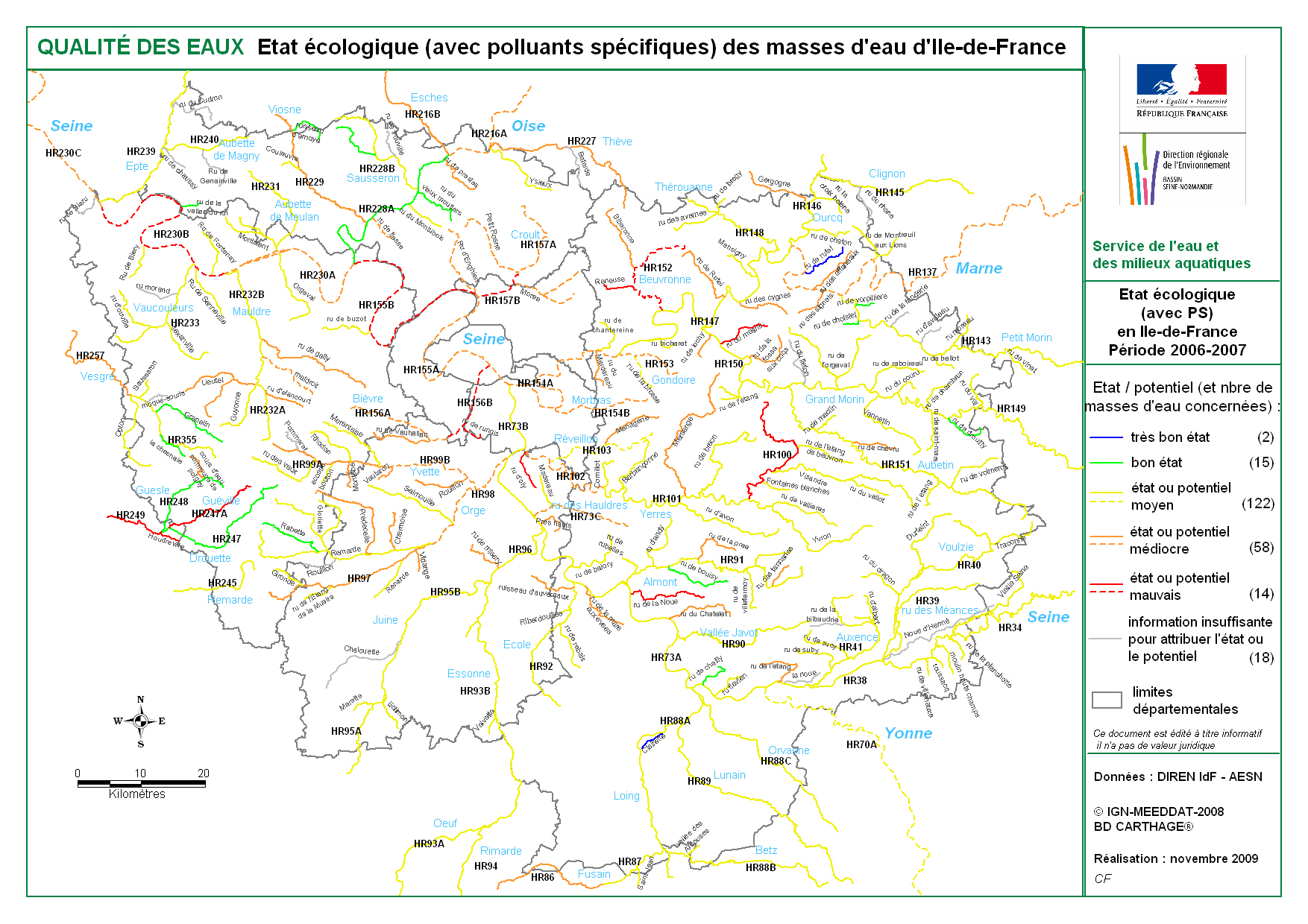 Etat écologique avec les polluants spécifiques
