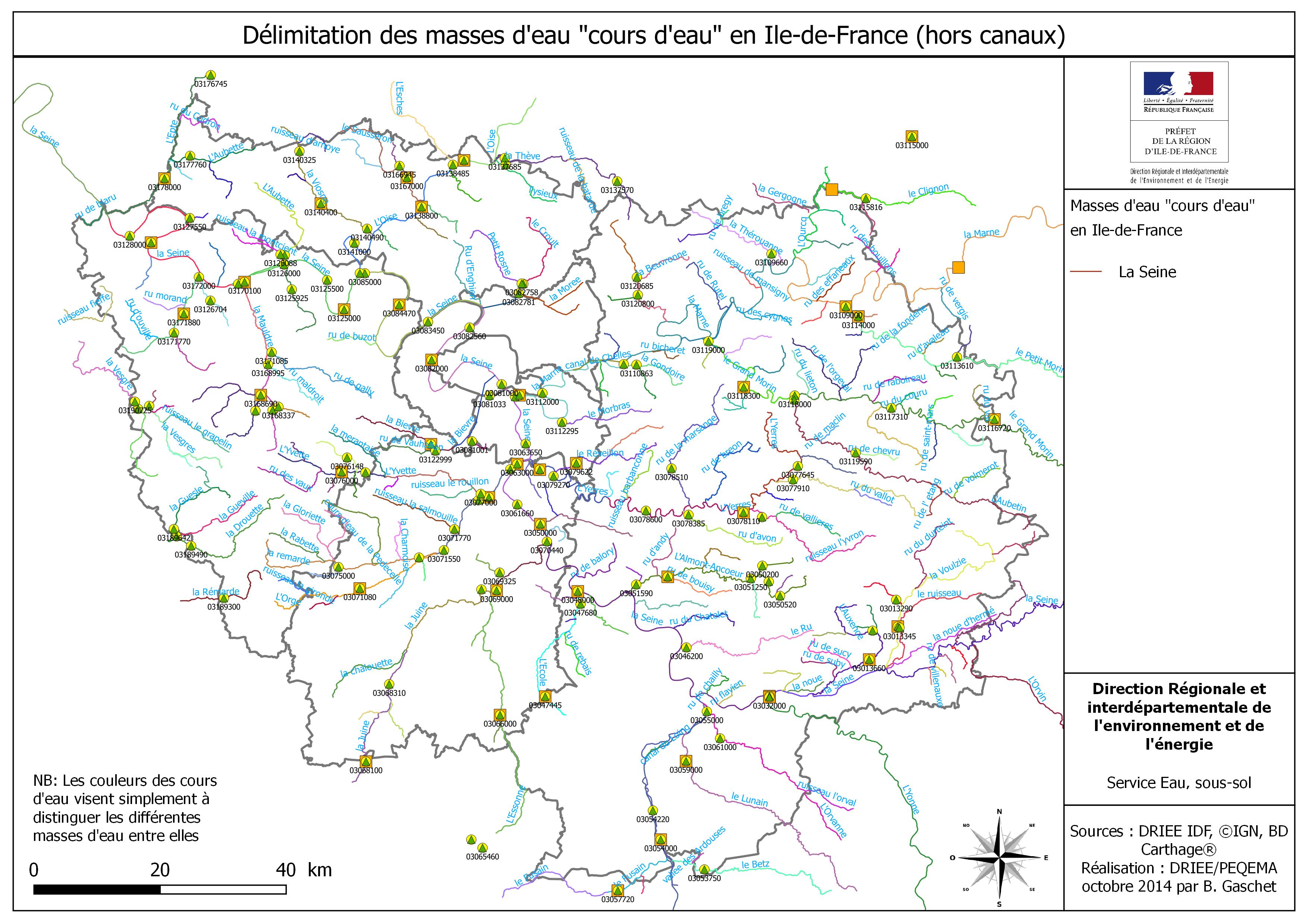 Masses d'eau franciliennes