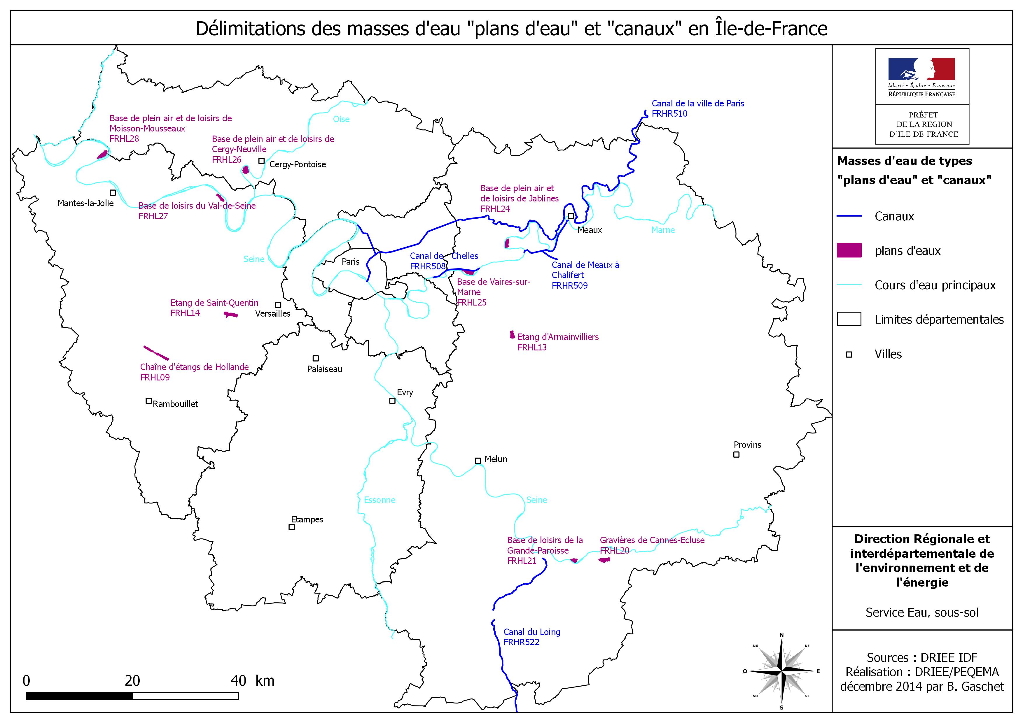 plans d'eau et canaux