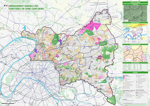 Carte départementale 2019 des dynamiques d'aménagement de Seine-Saint-Denis