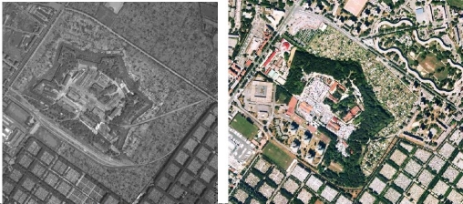Évolution de la zone du fort d'Aubervillier de 1956 à 2004