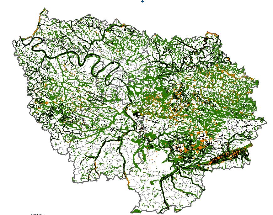 Enveloppe d'alerte "zones humides" (Driee-2019) - cliquez sur l'image pour accéder à la carte dynamique Enveloppe d'alerte