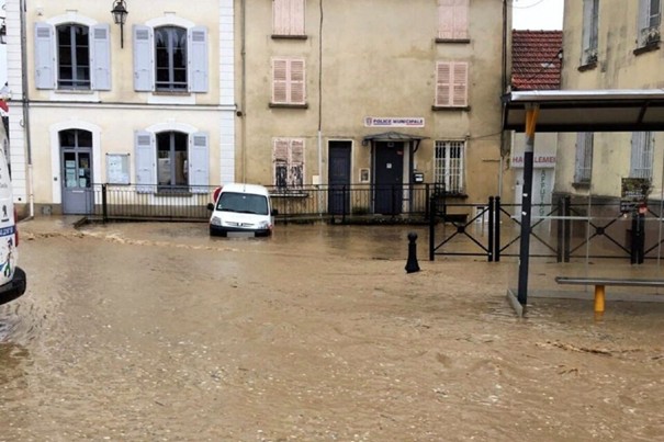 Inondation par ruissellement dans la commune de Saâcy-sur-Marne en Seine-et-Marne - 26 septembre 2024