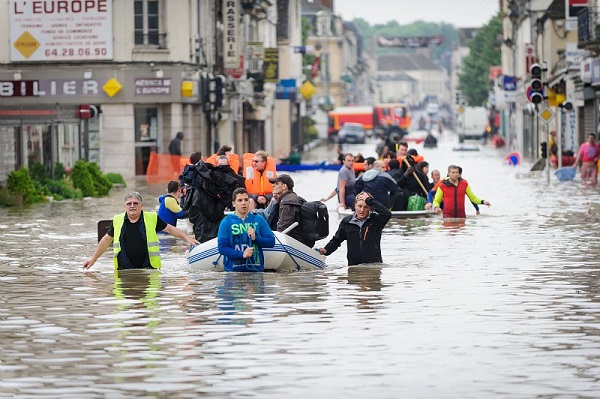 Evacuation à Nemours lors de la crue de 2016