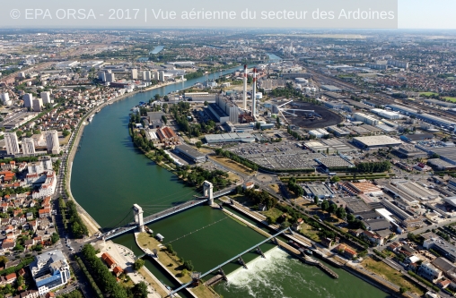 Vue aérienne du secteur des Ardoines, à Vitry-sur-Seine