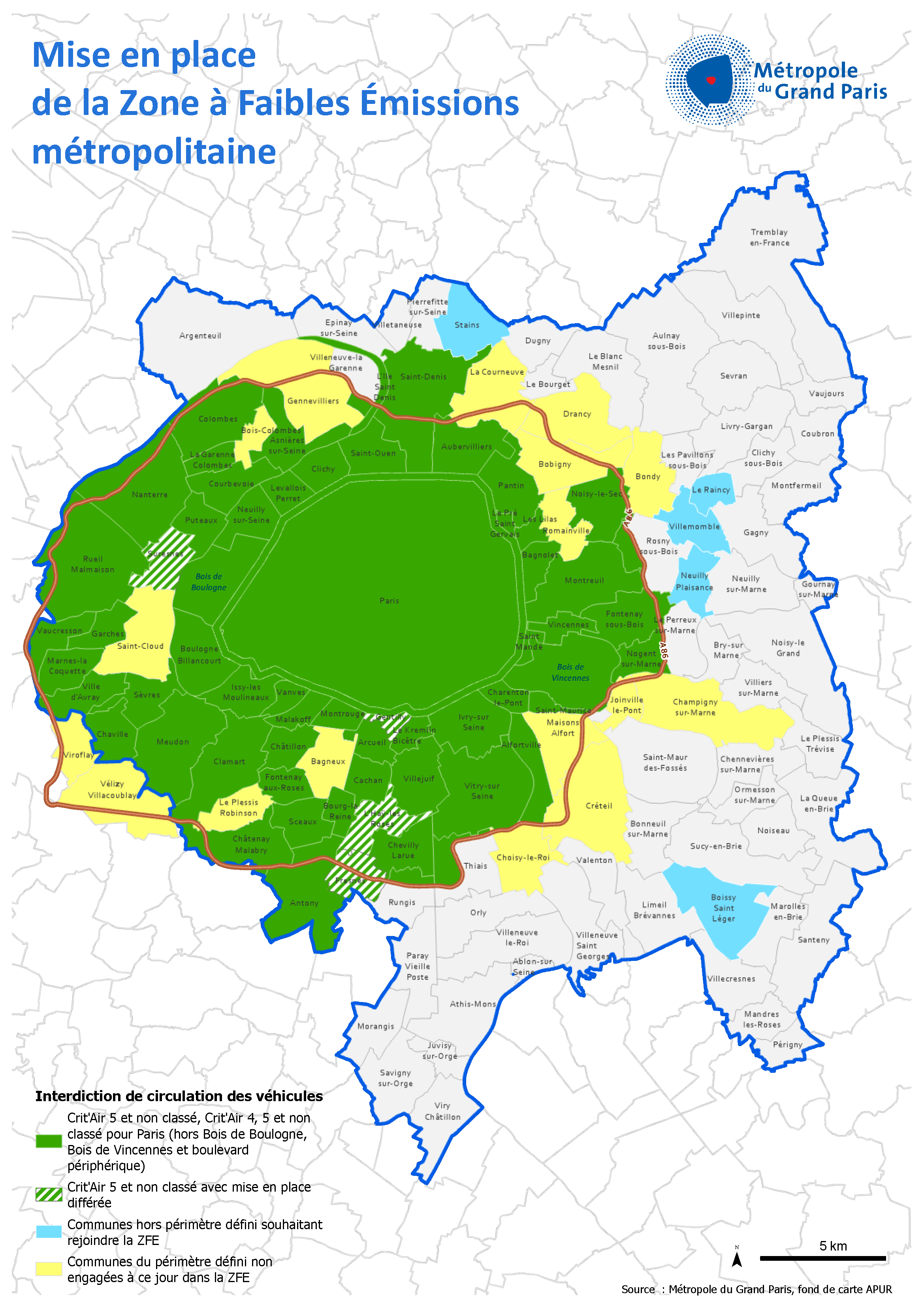 Carte de la Métropole du Grand Paris