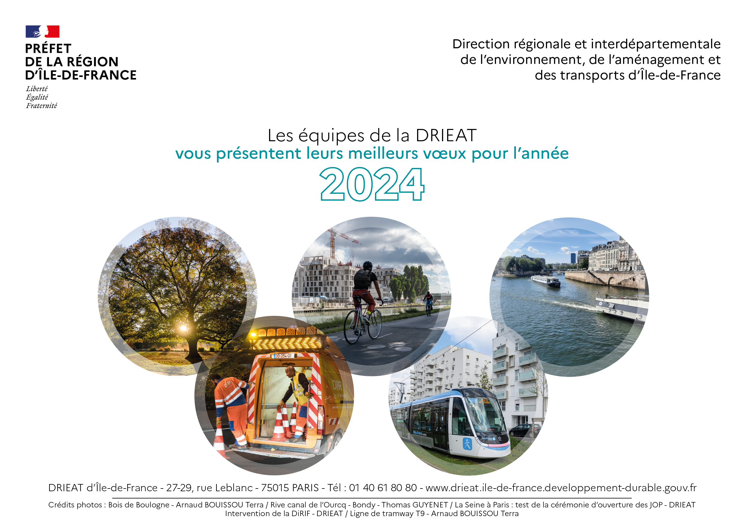 Carte de voeux 2024 de la DRIEAT