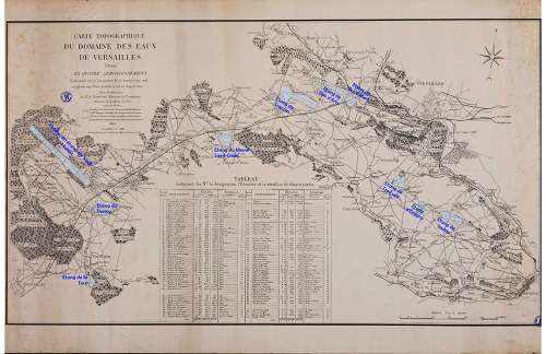 Construit de 1675 à 1685, le réseau hydraulique devait alimenter les fontaines du parc de Versailles