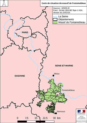 Plan d'ensemble de Fontainebleau