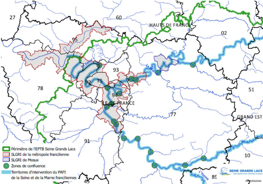 Périmètre du PAPI Seine et Marne francilienne
