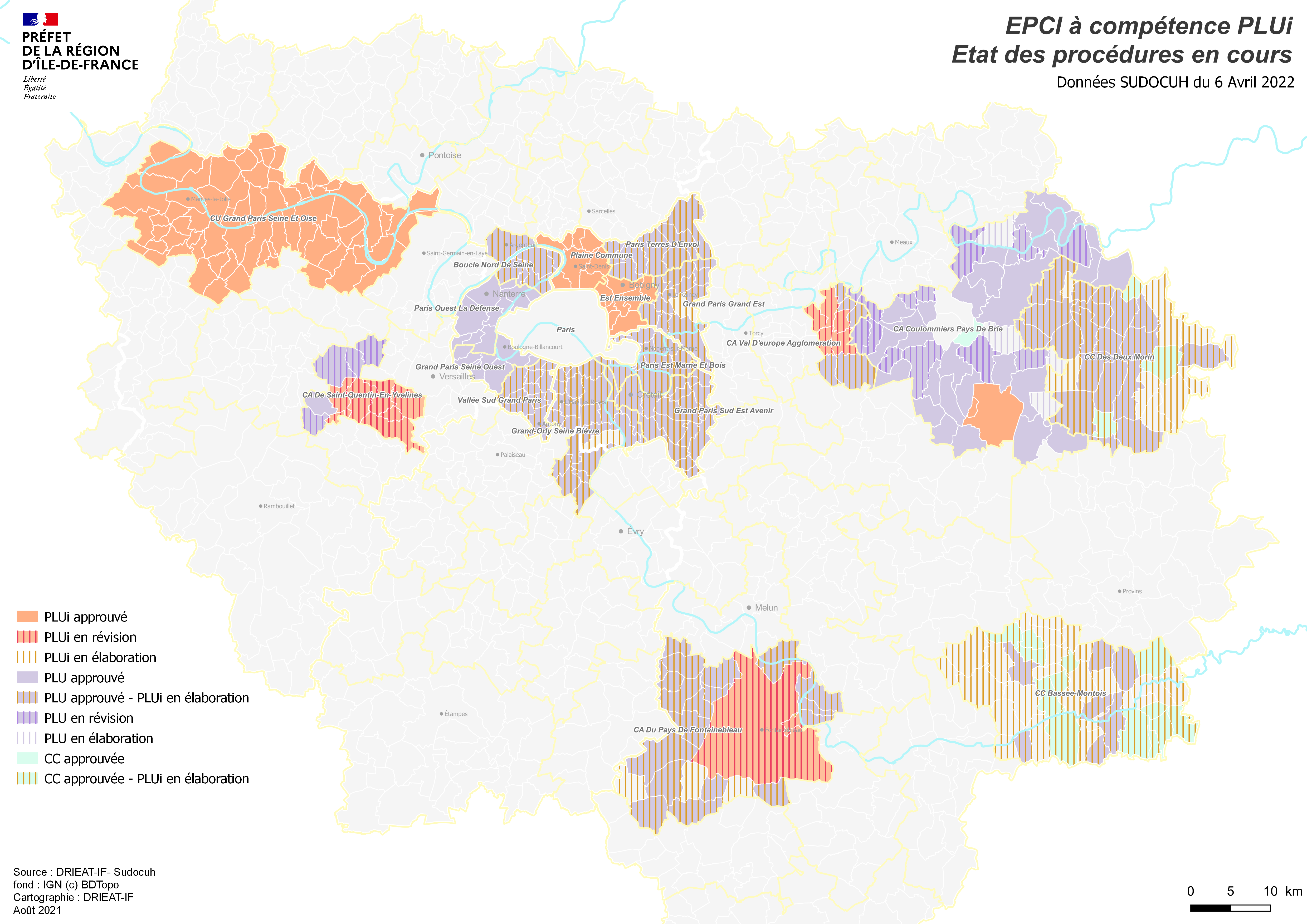 EPCI à compétence PLUi - Etat des procédures en cours_Avril 2022