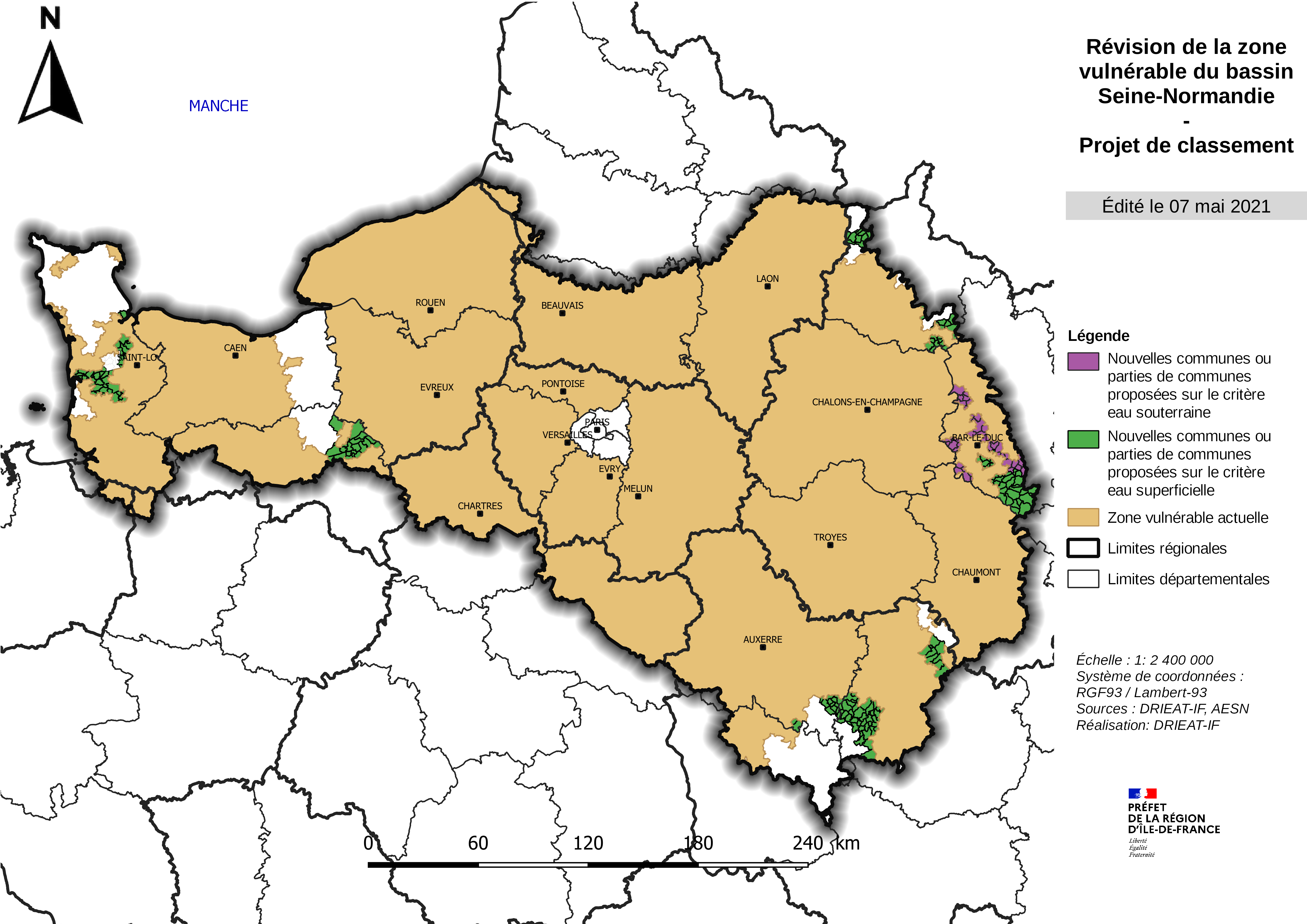 Proposition de classement à l'échelle du bassin Seine-Normandie