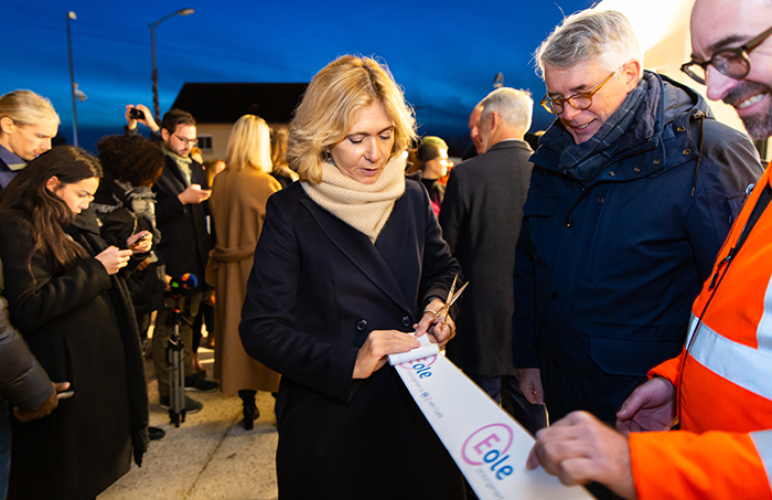 Inauguration de la gare Aubergenville-Elisabethville sur le RER E